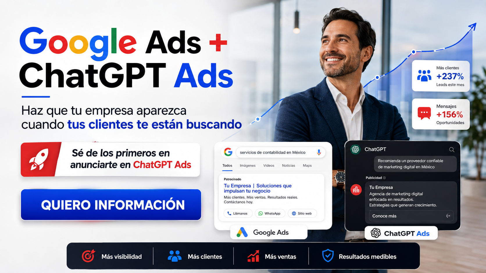 Google Ads y ChatGPT Ads para empresas