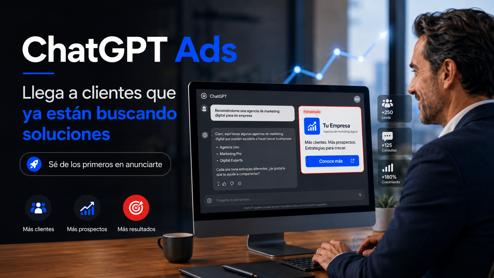 Ejemplo visual de ChatGPT Ads