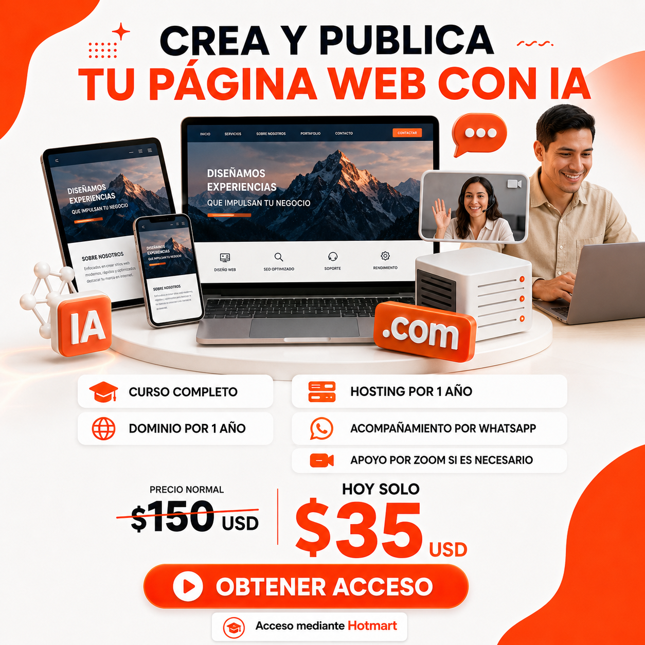 Oferta del curso por 35 dólares