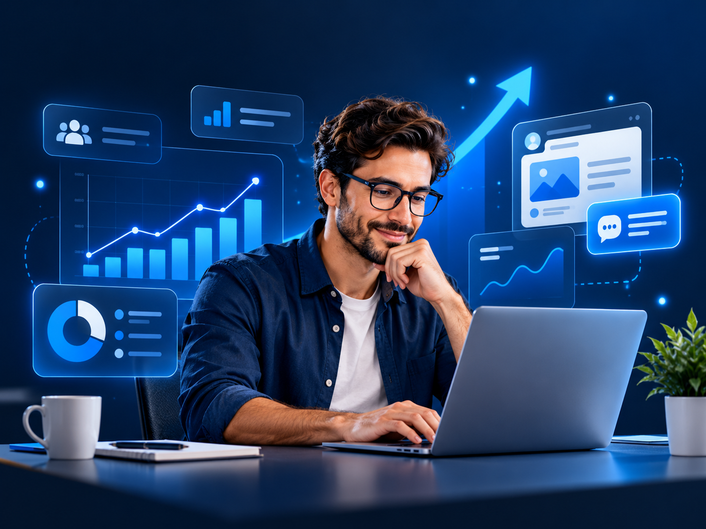 Espacio de analítica con crecimiento digital
